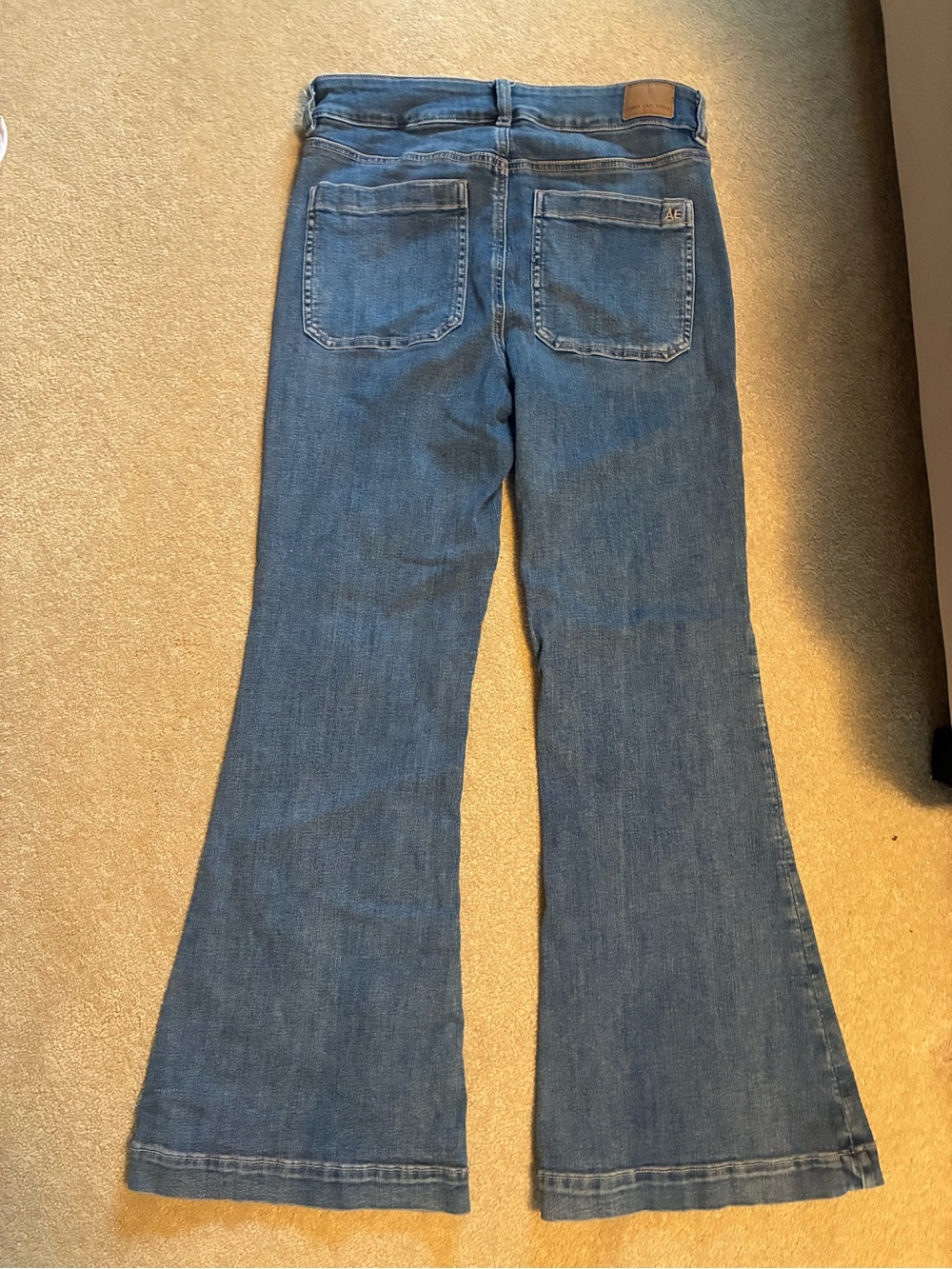 American Eagle Outfitters Classic Medium Blue Flare Jeans